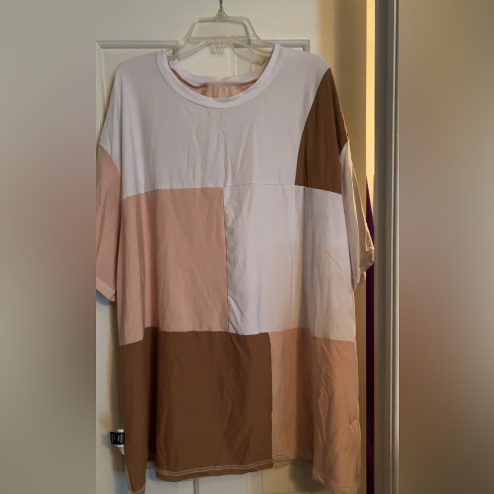 Color Block Oversized Shirt